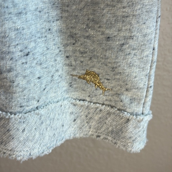 TOMMY BAHAMA Cotton Blend Sparkling Sands Lace Up Gray Tunic Top/ Size Small - Picture 4 of 11